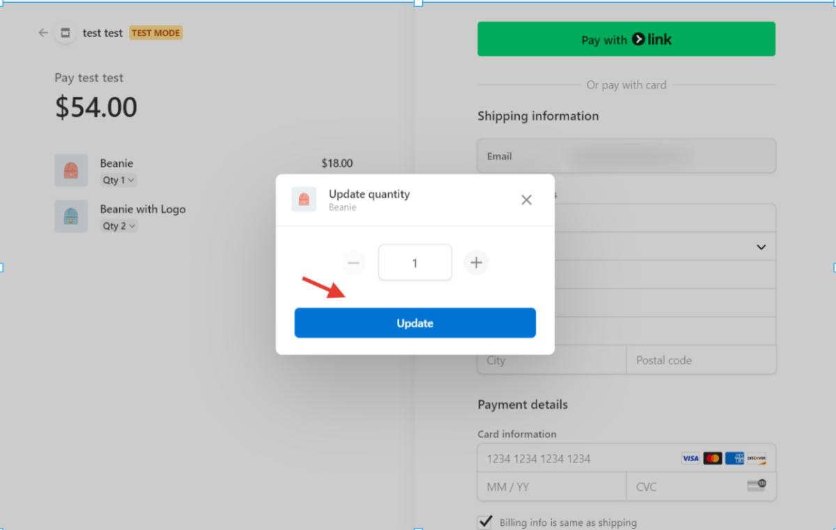 Checkout Quantity Status