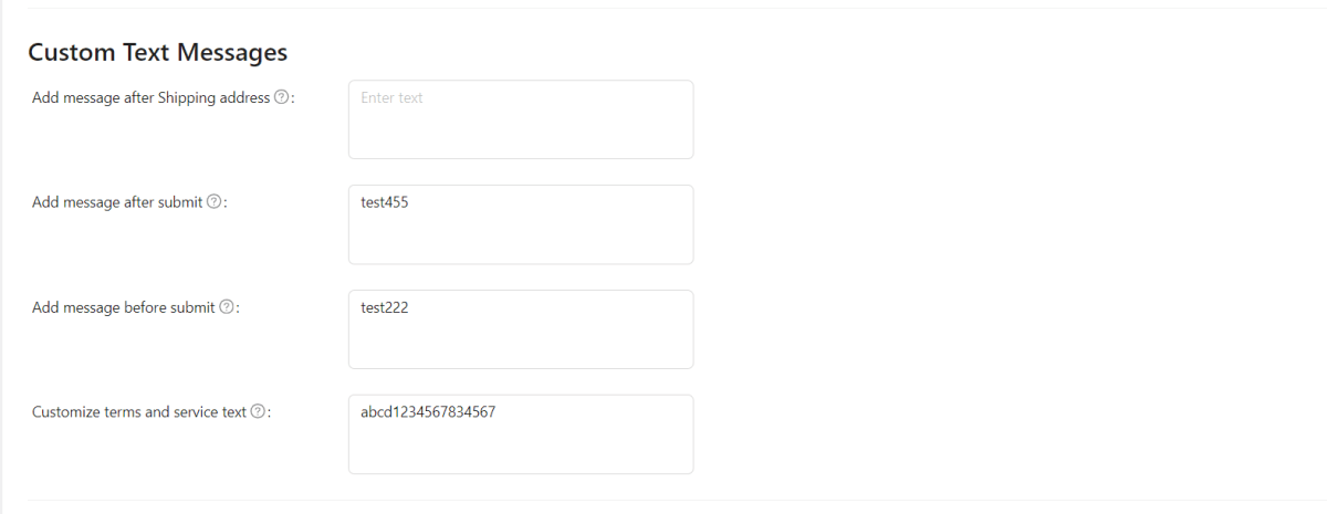 Custom Text Messages