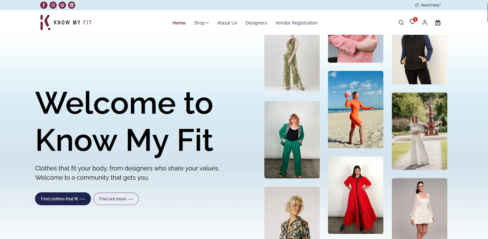 KnowMyFit Custom Multi-Vendor Marketplace