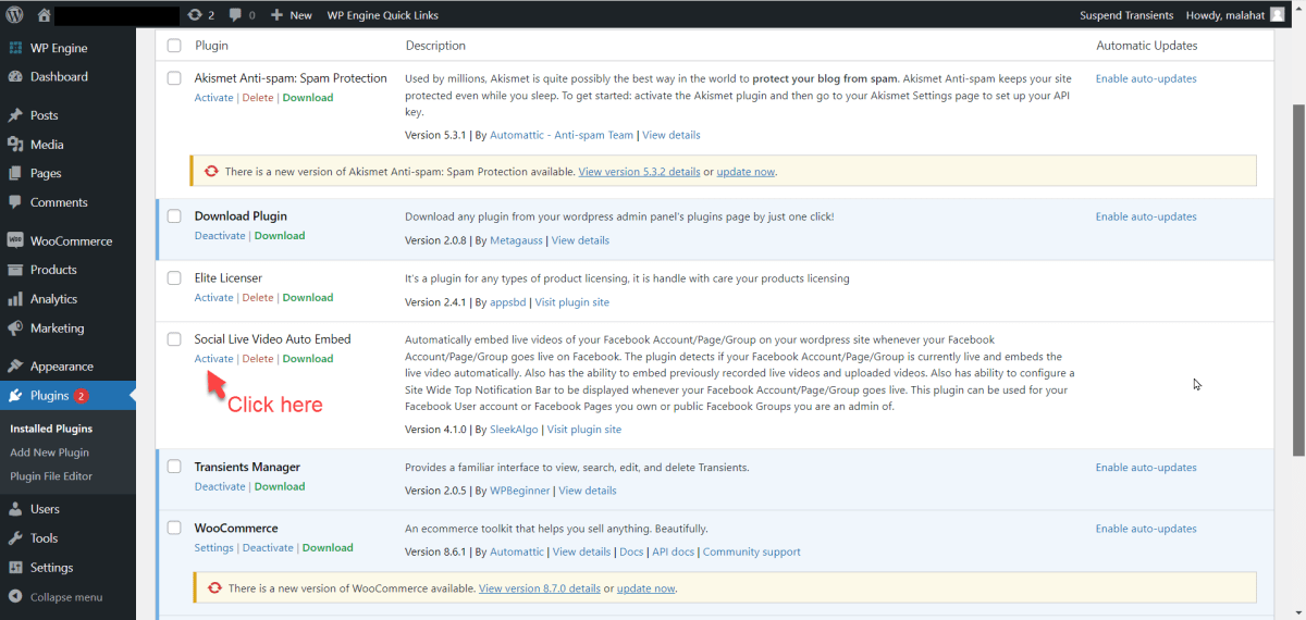 Social Live Video Auto Embed Plugin