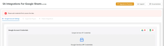 SA Integrations For Google Sheets Screenshot