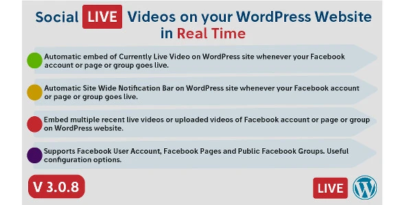 Social Live Video Auto Embed